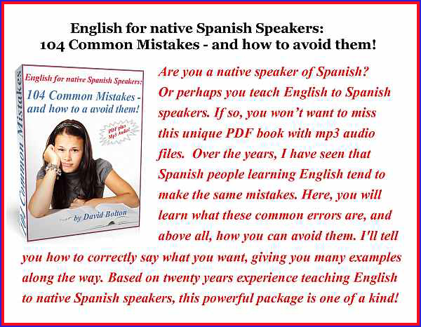 English for Spanish Speakers